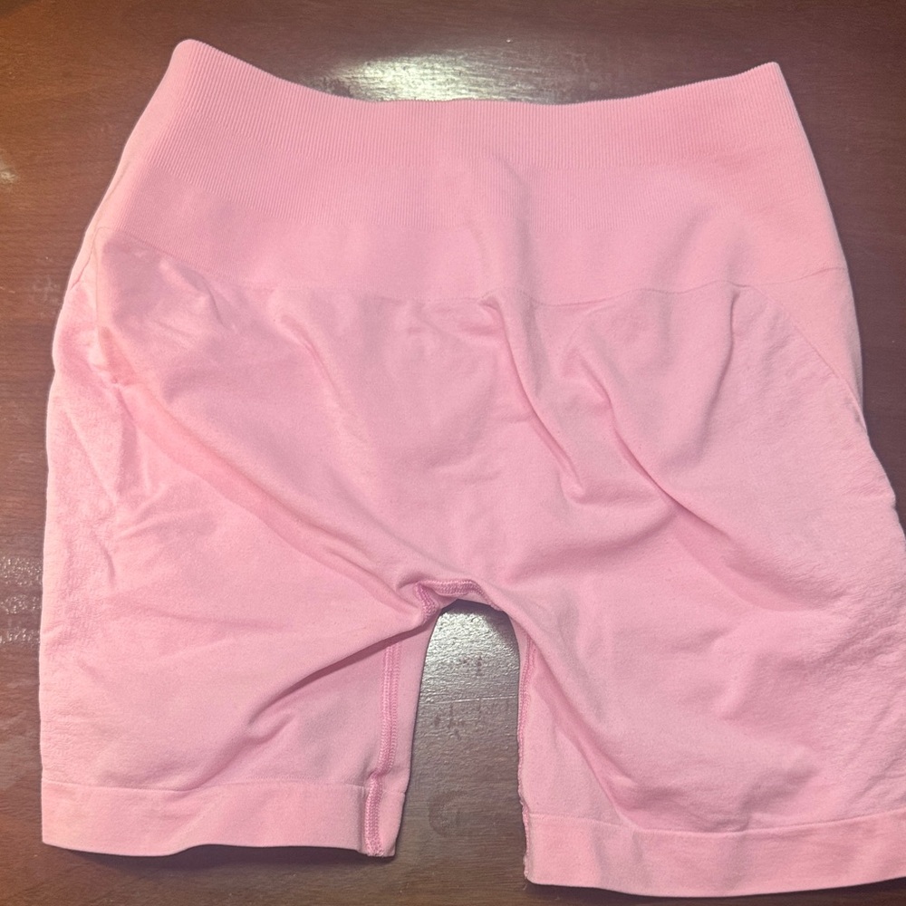 Alphalete Pink Seamless High-Rise Bike Shorts